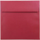 JAM Paper 6.5" x 6.5" Square Metallic Invitation Envelopes - Stardream Jupiter Red - 25 Pack -Colour: Stardream Jupiter Red 