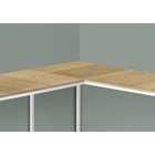 Monarch Specialties 7397 58" Computer Desk - Natural/White Metal Corner-Space-saving design for use in the corner of a home office