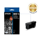 Epson T802 Ink Cartridge - High Capacity - Black-Worry-free handling - smudge, fade and water resistant prints 