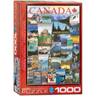 Eurographics Travel Canada Vintage Collage Puzzle - 1000 Pieces-Recycled board