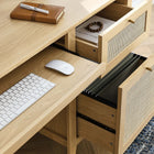Modway Soma 63" Office Desk - Oak-MDF and Particleboard