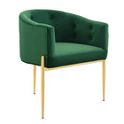Modway Savour Tufted Performance Velvet Accent Chairs - Emerald - Set of 2-Dense Foam Padding