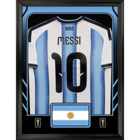 Frameworth Official FIFA World Cup 2026 Argentina Lionel Messi Framed Replica Jersey - 25.75" x 33.75"-Officially licensed FIFA World Cup 2026 framed replica jersey display featuring Lionel Messi.