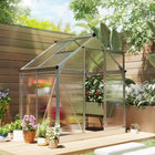 Outsunny Polycarbonate Greenhouse - 6' x 4' x 6.6' - Silver- Transparent PC board allows you to observe the plants inside
 