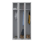 Ceha RH Series 1-Tier Locker with Louver Vents and Recessed handle - Bank of 2 - Light Grey-Flexible storage solutions to fit your space and organizational needs