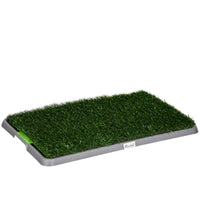 PawHut 26" L Artificial Grass Dog Pee Pad  - Green-Large area facilitates effective dog potty training 
