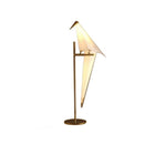 Plata Import Origami Table Lamp-Gold Metal with white shade