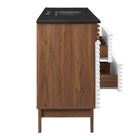 Modway Render 48" Single Sink Bathroom Vanity - White/Walnut/Black-8