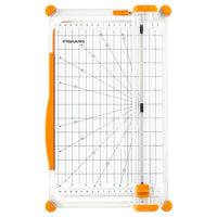 Fiskars 12" Surecut Deluxe Paper Trimmer-Patented TripleTrack System interlocks blade and rail for cuts that are straight and steady - never curved or wobbly