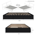 Nexera 3-Drawer Storage Bed Frame - Queen Size - Black-8