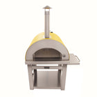Kucht Venice Outdoor Wood‑Fired Pizza Oven - Yellow-Foldable Tables on both sides