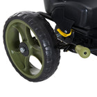 Aosom Kids Pedal Go Kart with Adjustable Seat and Hand Brake - Green-EVA tires work on various surfaces 