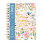 Orange Circle Studio Birds & Blooms Extra-Large Spiral Weekly/Monthly Planner -  8.5" x 11" - Assorted Colours - Bilingual-Features  weekly and monthly planner pages