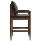 Modway Remington Wood Counter Stool - Charcoal-Tapered Mid-Century Legs