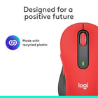 Logitech Signature M650L Wireless Mouse - Red-1-Year Limited Manufacturer Hardware Warranty