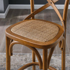 Modway Gear Bar Stool - Walnut-Non-Marking Foot Caps