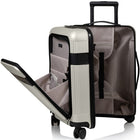 Champs Onyx II 3 Piece Luggage Set - Ivory-Charging on-the-go. Carry-on with built-in USB port allows you to charge your devices anywhere you go. (cable included, power bank not included)