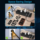 Huntkey 6' Flat Plug Surge Protector Power Strip with 12 Outlets and 3 USB Ports - Black-Equipped with 2 USB-C ports and 1 USB-A port to provide high-speed charging for smartphones and tablets directly from the strip, reducing desktop clutter.