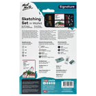 Mont Marte Signature MMGS0057 Sketching 18-Piece Set - Graphite/Charcoal-Includes 4 graphite pencils, 4 coloured charcoal pencils, 3 charcoal pencils, 2 tortillons, 1 paper stump, 2 erasers, 1 two-hole sharpener and 1 A5 sketch pad