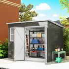 Outsunny 8.5' x 6' Outdoor Storage Shed-Transparent windows and vents improve natural light and airflow
