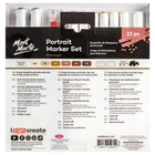 Mont Marte Premium Portrait Marker 12-Piece Set - Dual Tip - Assorted-Quick-drying alcohol-based markers blend and layer easily while helping reduce smudging during portrait work