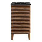 Modway Render 18" Bathroom Vanity - Walnut/Black-Particleboard and Laminate Construction