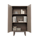 Manhattan Comfort Ella 31.5" Modern Accent Cabinet - Mocha-30 Day Limited Manufacturer's Warranty