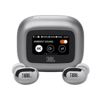 JBL Live Buds 3 True Wireless Noise Cancelling Bud-Type Earbuds - Silver-The JBL Live Buds 3's 10mm dynamic drivers are powered by JBL Signature Sound. Each driver is perfectly tuned to deliver deep bass, balanced mid-range, and refined high frequencies—all at any volume level. JBL Spatial Sound makes you feel like you're at a concert as the sound comes from virtually everywhere around you