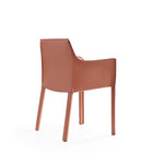 Manhattan Comfort Paris Modern Leatherette Upholstered Dining Chairs - Clay - Set of 6-30 Day Limited Manufacturer's Warranty