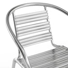 Flash Furniture Heavy Duty Commercial Aluminum Indoor-Outdoor Restaurant Stack Chair with Triple Slat Back-Aluminum Frame