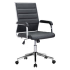 Zuo Liderato Office Chair - Black-Tufted upholstery seat