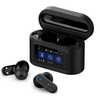 Philips TAT6000 True Wireless Headphones - Black-Smart Charging Case - You can use this case to take calls, control playback and noise cancelling, tweak bass and treble, or find a missing earbud. The 1.47" touchscreen also features a clock and a timer, plus a torch function that emits bright white light. A true multitasker, the case can even take photos by remotely triggering the camera on your connected device.