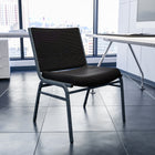 Flash Furniture HERCULES Series Big & Tall Black Fabric Stack Chair-CA117 Fire Retardant Foam