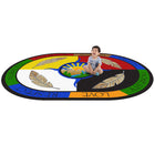 Joy Carpets Traditional Teachings Area Rug - 7'8" x 10'9" Oval - Multicolour-Impervion antimicrobial protection resists growth of bacteria and controls odors before they start