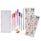 Pep Rally Stationery Kit - Bonjour Bestie-Frosted pouch with zipper closure for easy storage