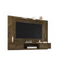 Manhattan Comfort Liberty 70.86" Mid-Century Modern Floating Entertainment Center - Rustic Brown-Brackets to Mount TV on Panel Included