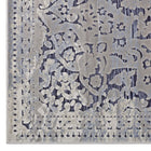 Modway Margarida Distressed Vintage Turkish Area Rug - 5 ft W x 8 ft L - Blue/Cream-Stain Resistant / Easy To Clean
