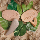 Yellow Door Let's Investigate Prehistoric Teeth 8-Piece Set-Made from a durable stone mix, the teeth are designed for use in soil, mud, sand and water.