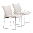 Zuo Pola Dining Chair - White - Set of 2-Assembly required