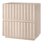 Hudson&Canal Jaylen Rectangular Fluted Nightstand - 24" W - Alder White-Overall weight capacity is 50 lbs, each drawer can hold up to 7.5 lbs