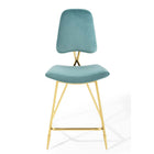 Modway Ponder Performance Velvet Counter Stool - Sea Blue-7