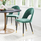 Zuo Menlo Dining Chair - Green - Set of 2-Dimensions: 22.0" L x 19.7" W x 33.1" H
