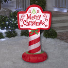 GEMMY Airblown Inflatable Outdoor Merry Christmas Sign - 42"-Self-inflates in seconds