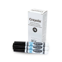 Crayola Broad Line Washable Markers - Black - 12 Pack-Add bold, vibrant colour to artwork, school assignments and other creative projects