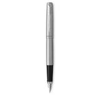 Parker Jotter Fountain Pen - Stainless Steel with Chrome Trim - Medium Nib - Blue Ink-Feather-shaped nib allows you to experience the pleasure of fountain pen writing