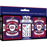 Masterpieces Puzzle Company Montreal Canadiens - Two Decks Of Playing Cards & Dice Set-Age: 18+