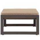 Modway Fortuna Outdoor Patio Ottoman - Brown/Mocha-Machine Washable Polyester Cushion
