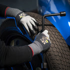 SHOWA 381MFT Pro Microporous Foam Embossed Grip Nitrile Glove - Microfiber Liner - Black/Grey - Small -13-gauge seamless knit engineered microfiber liner