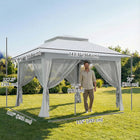 Outsunny 12 ft W x 12 ft L Pop-up Tent Gazebo Instant Canopy - Light Grey-Ideal for outdoor using