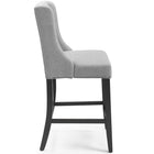 Modway Baronet Upholstered Fabric Counter Bar Stool - Light Gray - Set of 2-Sinuous Spring Support